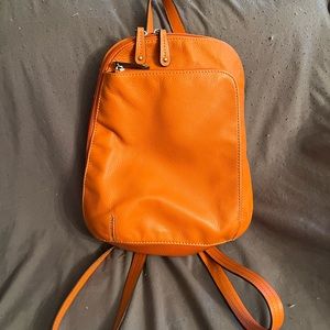 Orange Tignanello backpack purse